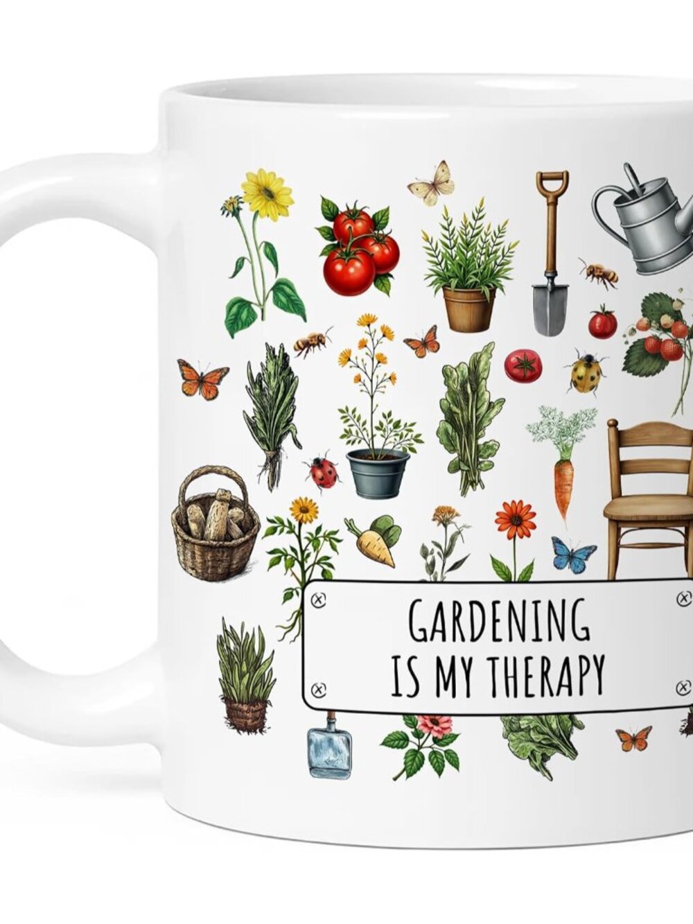 Plants Mugs Gift for Women - Gardening is My Therapy, Plant Mug for Plant Lovers